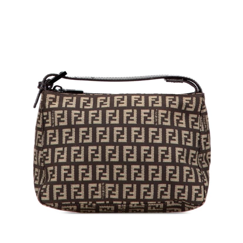 Fendi Zucchino Canvas Handbag Brown Canvas Good condition - Front View