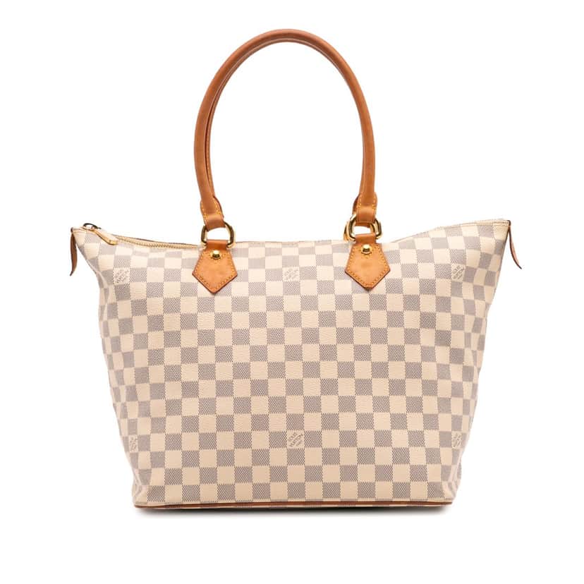 Louis Vuitton Damier Azur Saleya MM White Canvas Good condition - Front View
