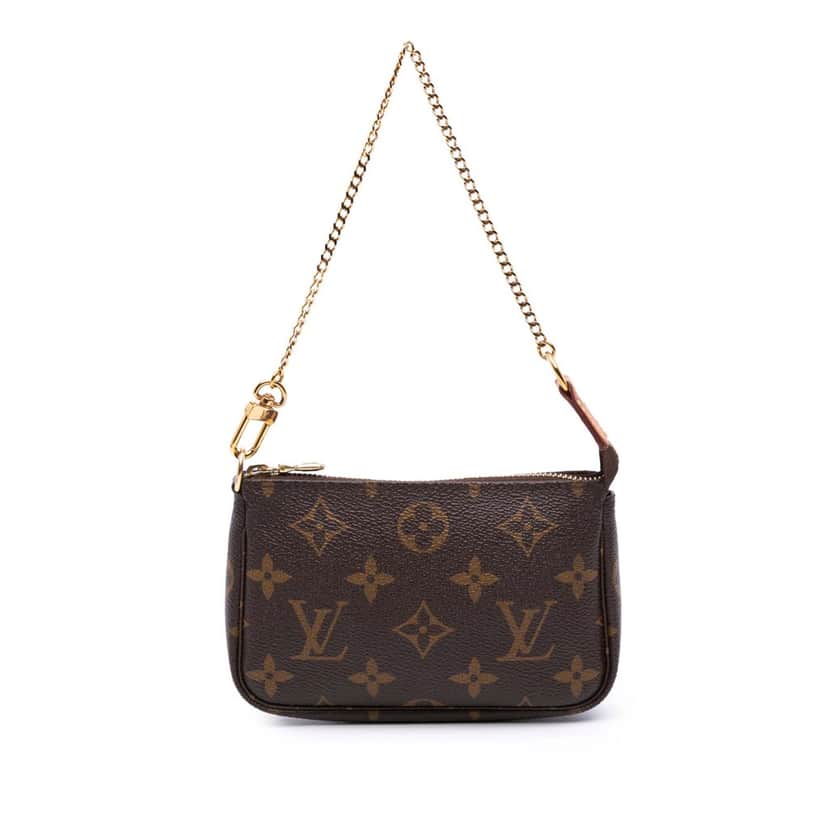 Louis Vuitton Monogram Mini Pochette Accessoires Brown Canvas Good condition - Front View