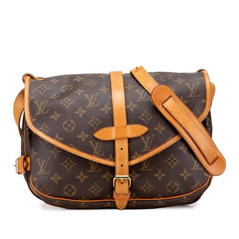 Louis Vuitton Monogram Saumur 30 Brown Canvas Good condition - Front View