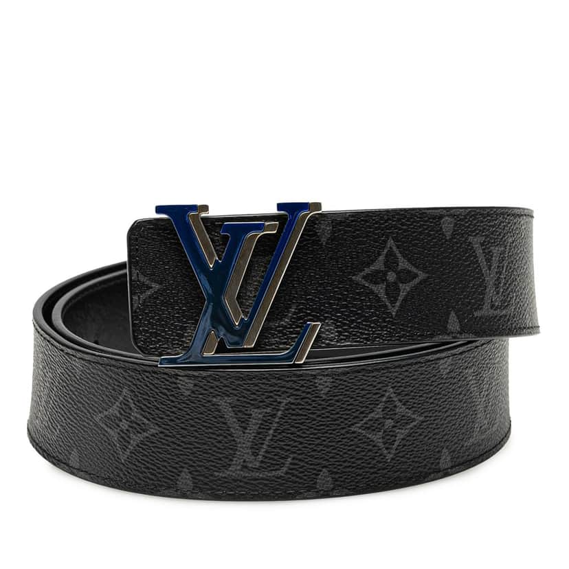 Louis Vuitton Monogram Eclipse LV Initiales Reversible Belt Black Canvas Good condition - Front View