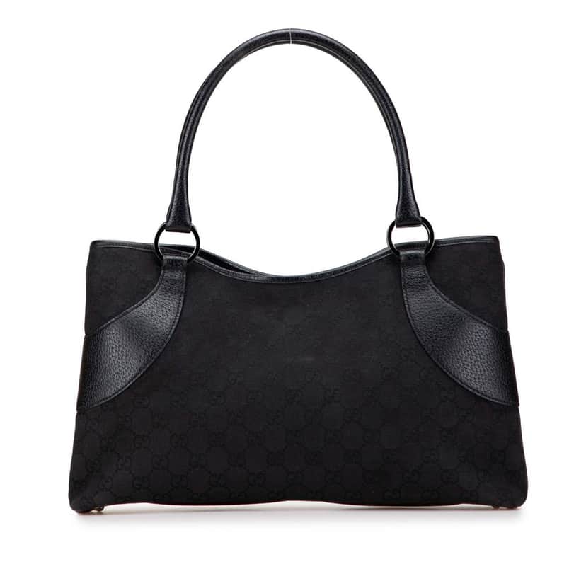Gucci GG Canvas Tote Black Canvas Good condition - Front View