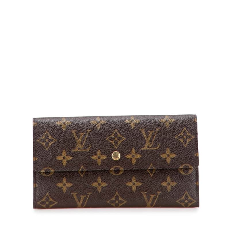Louis Vuitton Monogram Sarah Long Wallet Brown Canvas Good condition - Front View