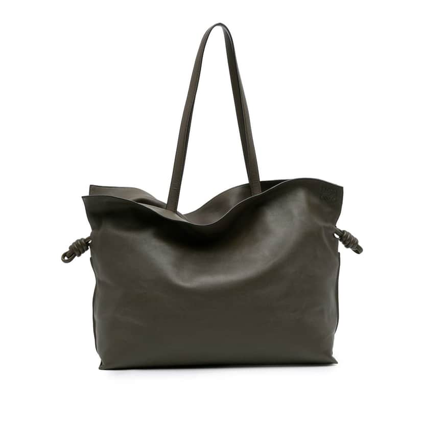 Loewe XL Calfskin Flamenco Knot Tote Brown Leather Good condition - Front View