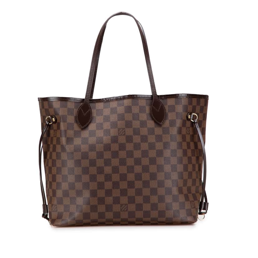Louis Vuitton Damier Ebene Neverfull MM Brown Canvas Good condition - Front View