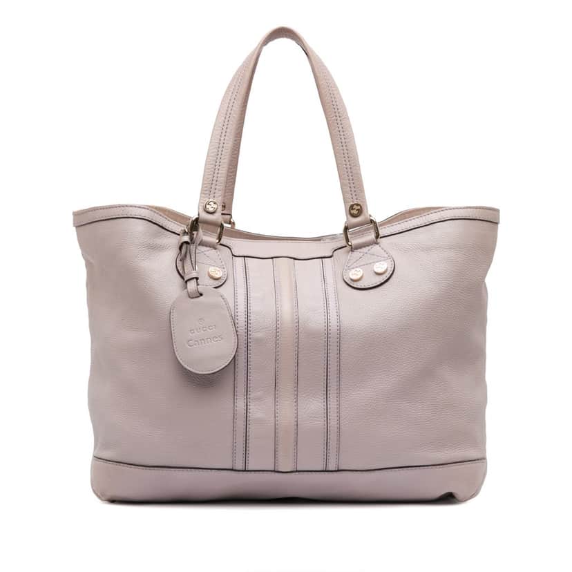 Gucci Large Pebbled Calfskin Sunset Tote Purple Leather Good condition - Front View