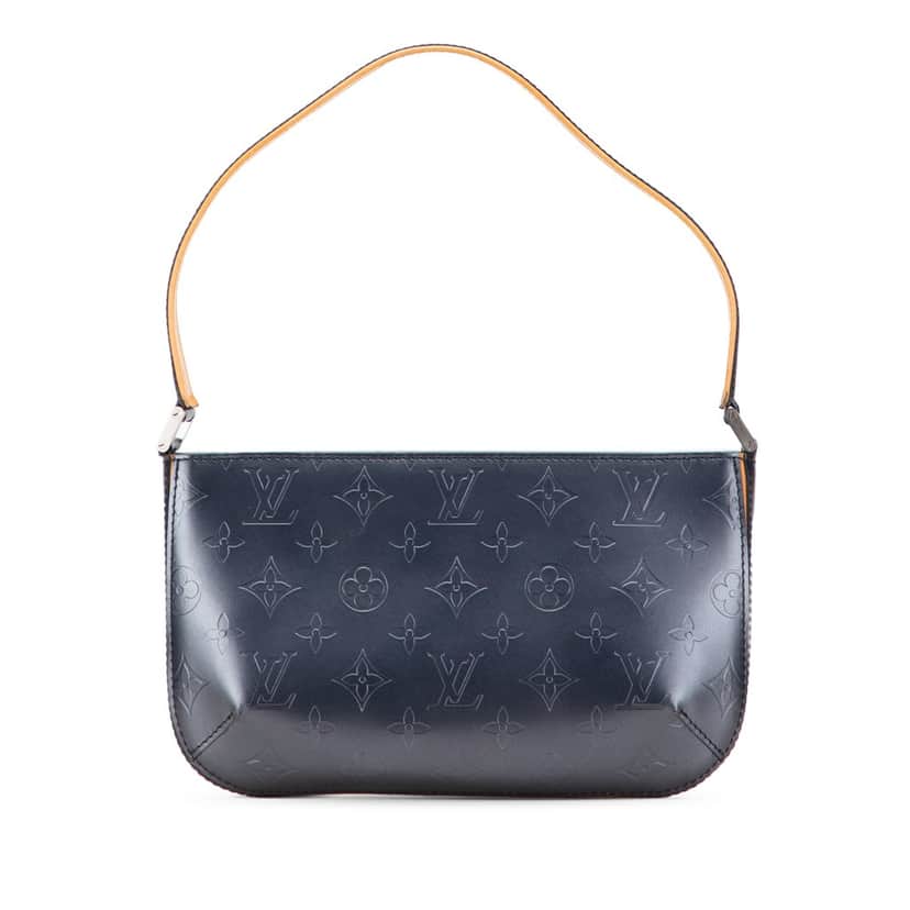 Louis Vuitton Monogram Mat Fowler Blue Leather Good condition - Front View