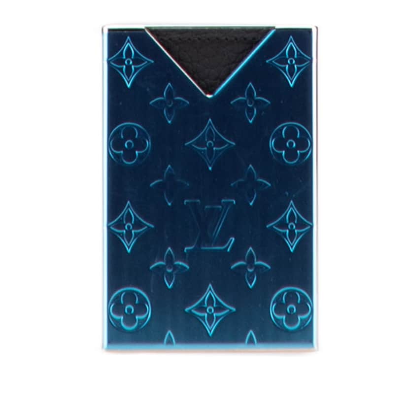 Louis Vuitton Metal Taurillon Monogram Card Holder Silver Metal Very good condition - Front View