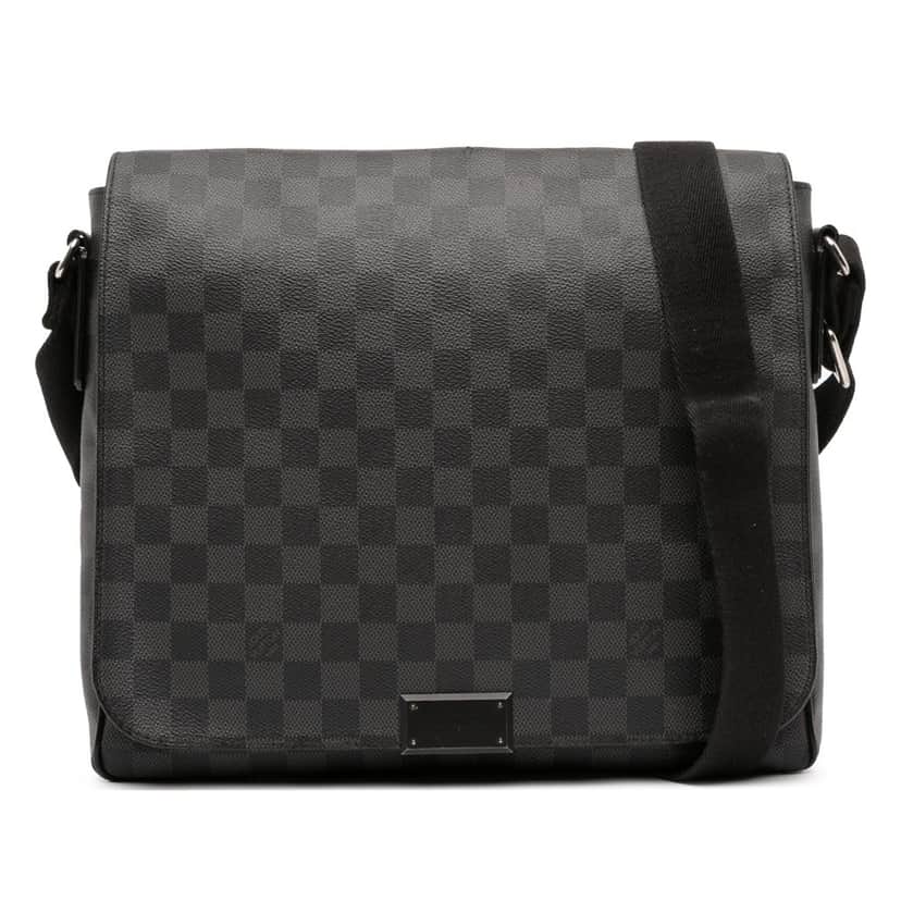 Louis Vuitton Damier Graphite District MM Black Canvas Good condition - Front View
