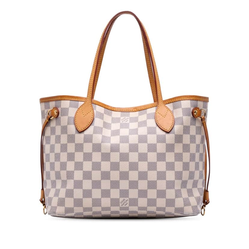 Louis Vuitton Damier Azur Neverfull PM White Canvas Good condition - Front View