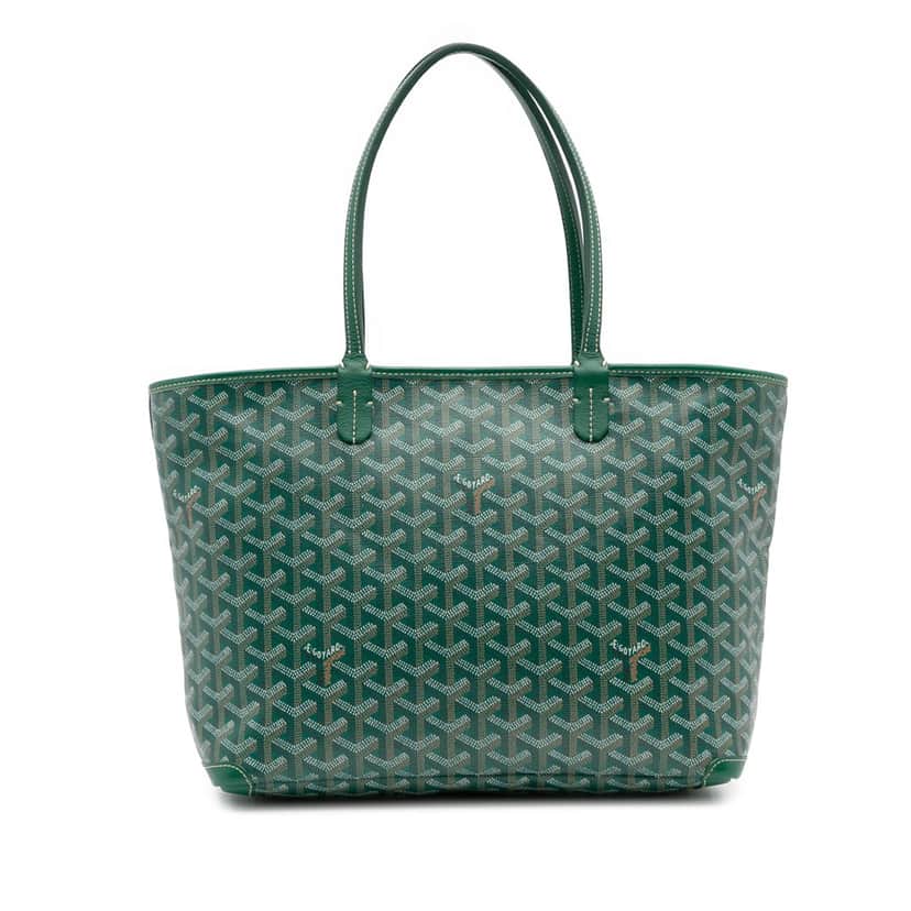 Goyard Goyardine Artois PM Green Canvas Good condition - Front View