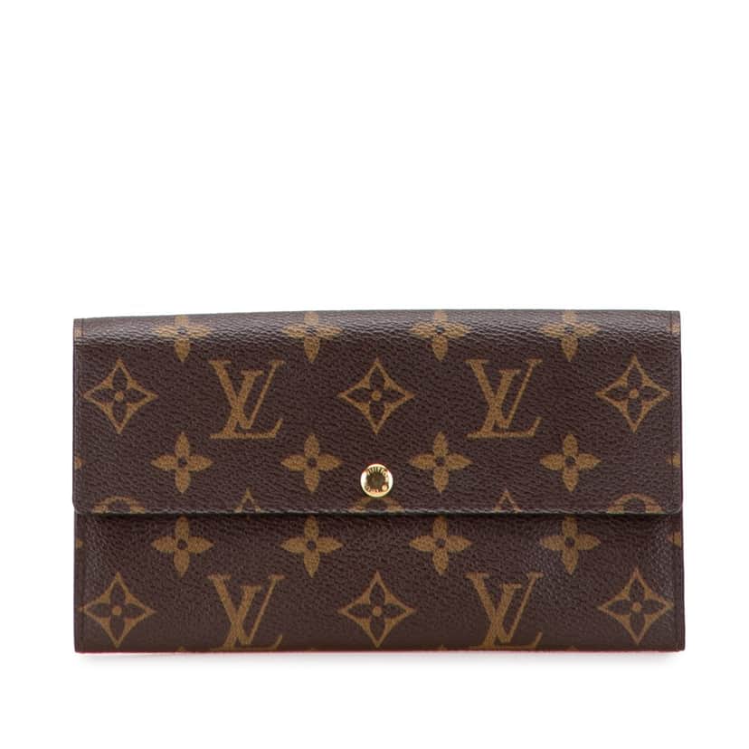 Louis Vuitton Monogram Sarah Long Wallet Brown Canvas Good condition - Front View