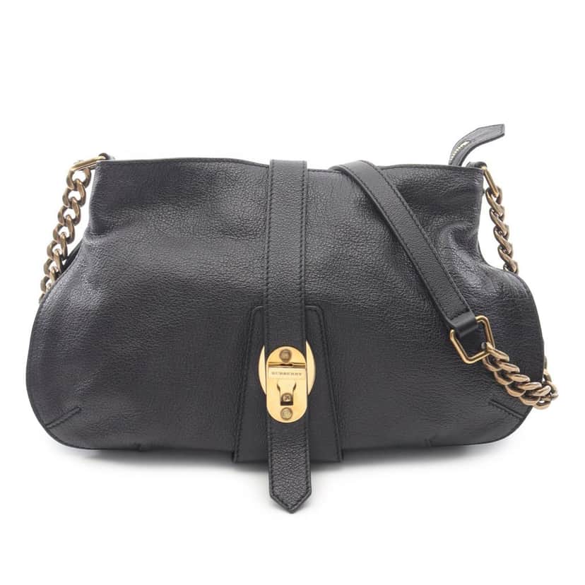 Burberry Leather Crossbody Black Leather Good condition - Front View