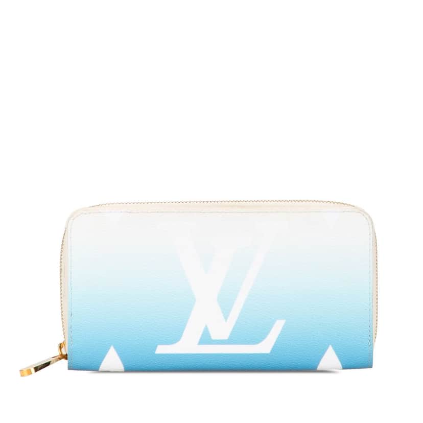 Louis Vuitton Monogram Giant By The Pool Zippy Wallet Blue Canvas Good condition - Front View