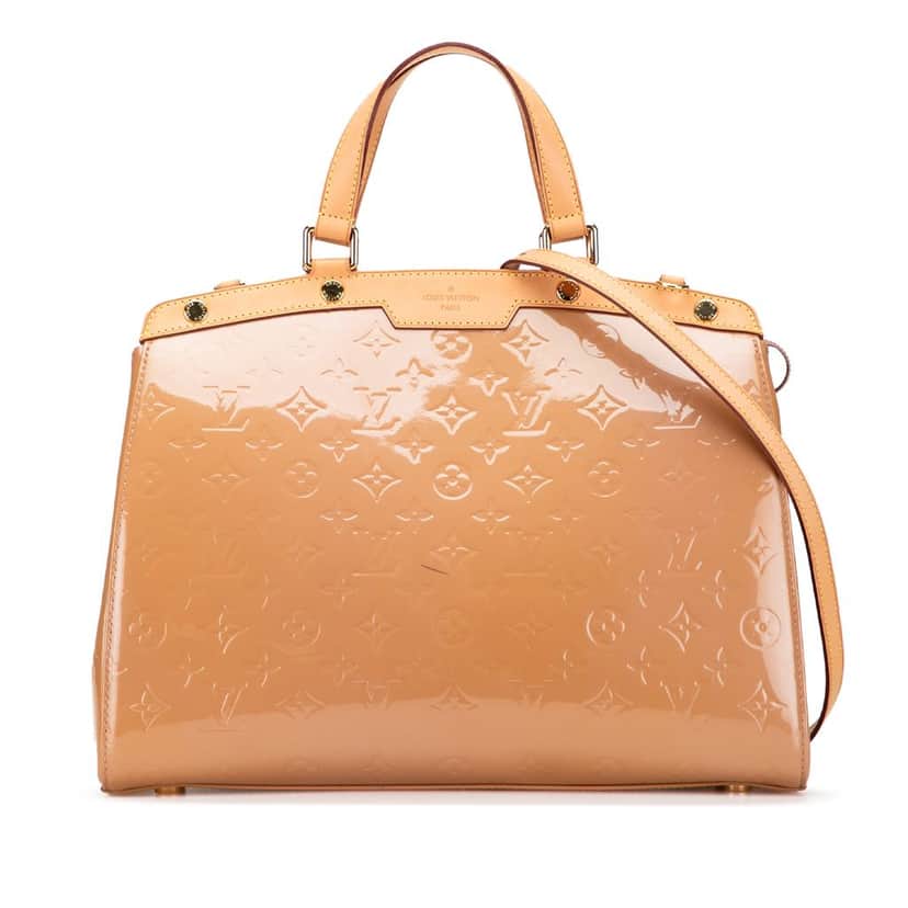 Louis Vuitton Monogram Vernis Brea GM Brown Leather Good condition - Front View