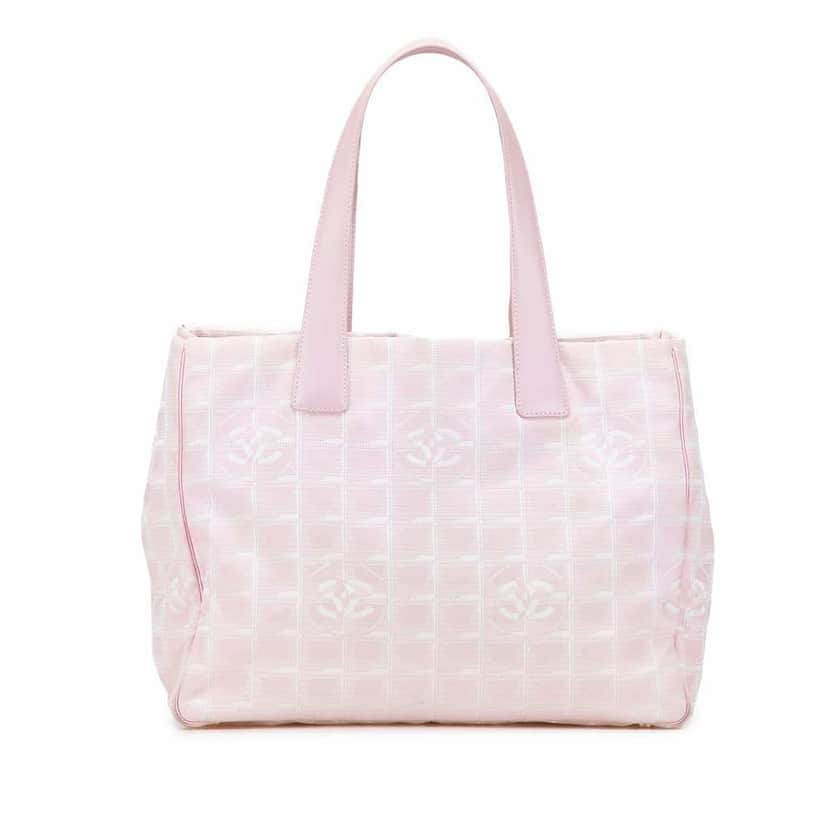 Chanel New Travel Line Nylon Tote Pink Good condition - Front View
