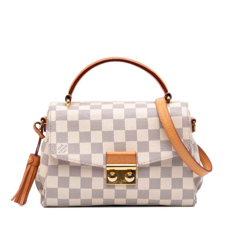 Louis Vuitton Damier Azur Croisette White Canvas Good condition - Front View