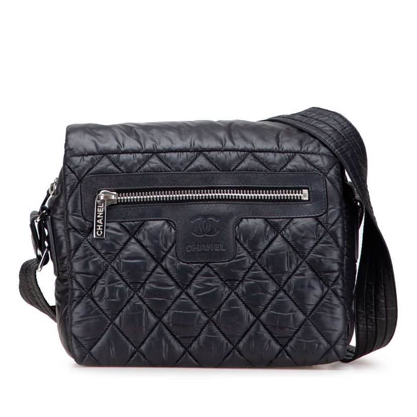 Chanel Small Nylon Coco Cocoon Flap Crossbody Black Good condition - Front View