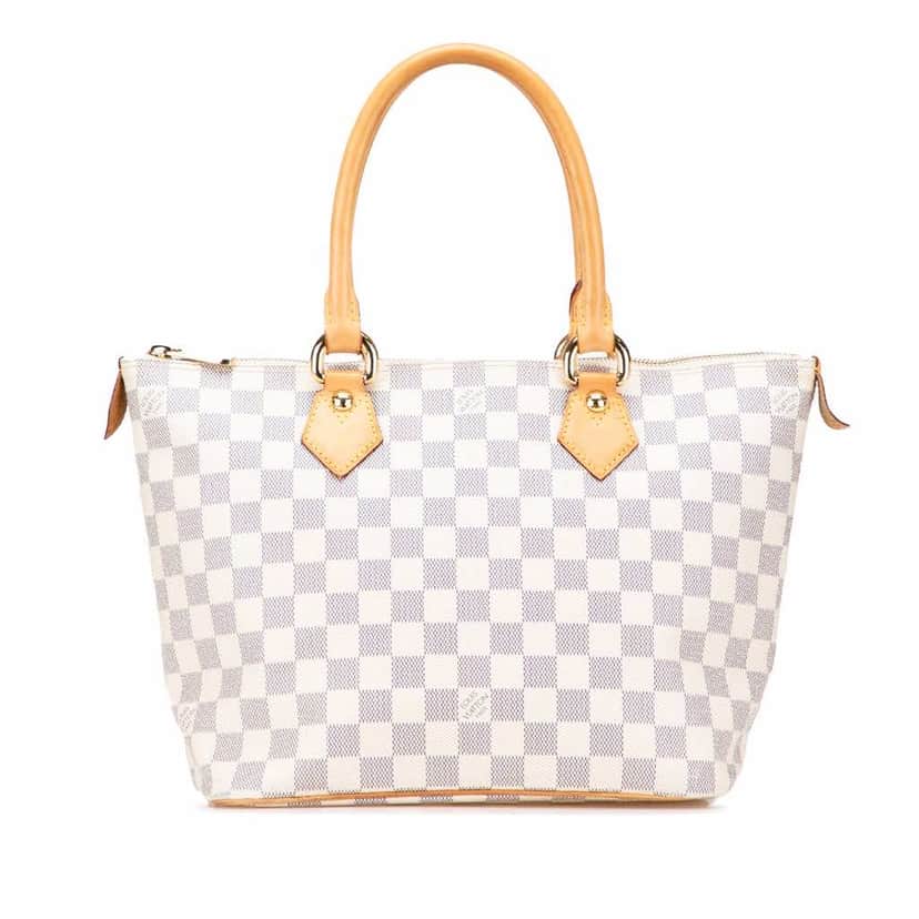 Louis Vuitton Damier Azur Saleya PM White Canvas Good condition - Front View