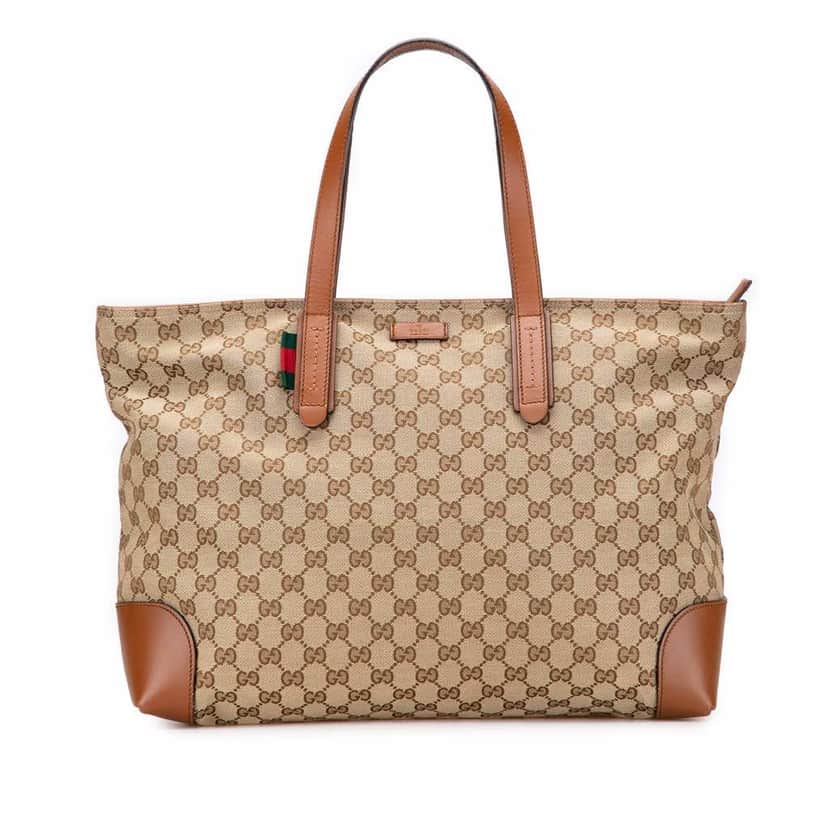 Gucci GG Canvas Tote Brown Canvas Good condition - Front View
