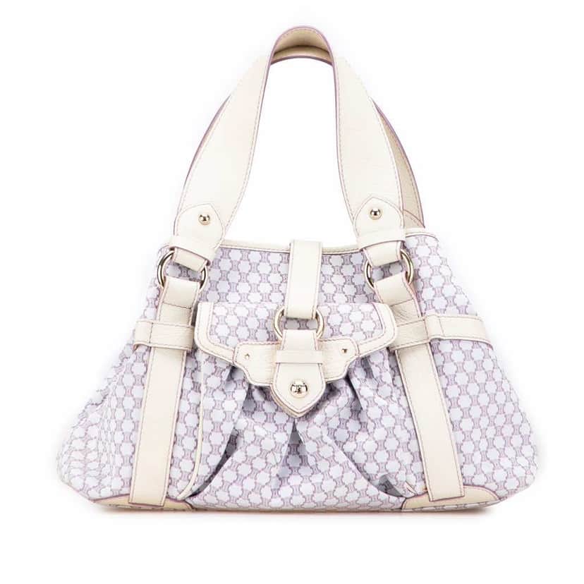 Celine Macadam Canvas Boogie Handbag Purple Canvas Good condition - Front View