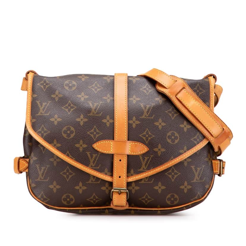 Louis Vuitton Monogram Saumur 25 Brown Canvas Good condition - Front View