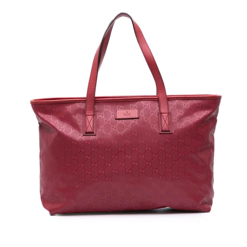 Gucci Medium GG Imprime Tote Red Canvas Good condition - Front View