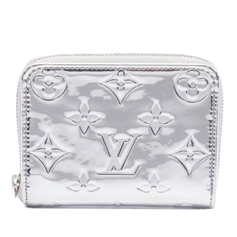 Louis Vuitton Monogram Mirror Zippy Coin Purse Silver Canvas Good condition - Front View