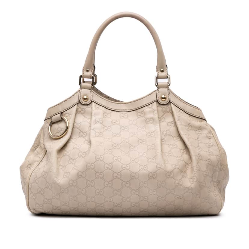 Gucci Medium Guccissima Sukey Tote Brown Leather Good condition - Front View