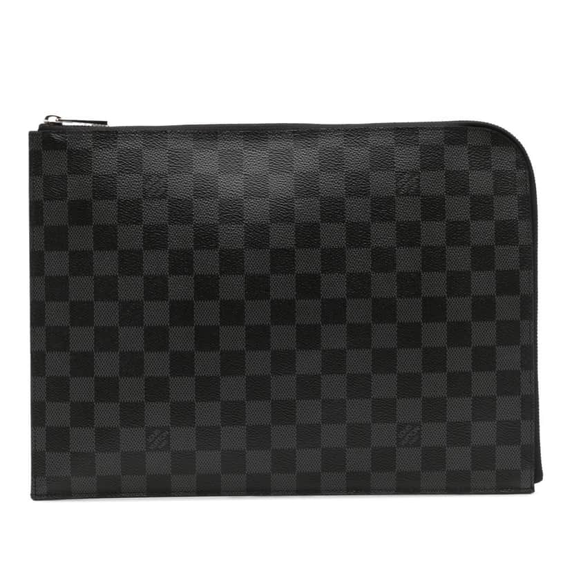 Louis Vuitton Damier Graphite Pochette Jour GM Black Canvas Good condition - Front View