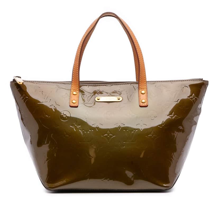 Louis Vuitton Monogram Vernis Bellevue PM Green Leather Good condition - Front View