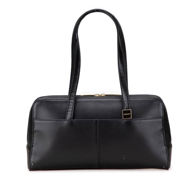 Burberry Leather Shoulder Bag Black Leather Good condition - Front View