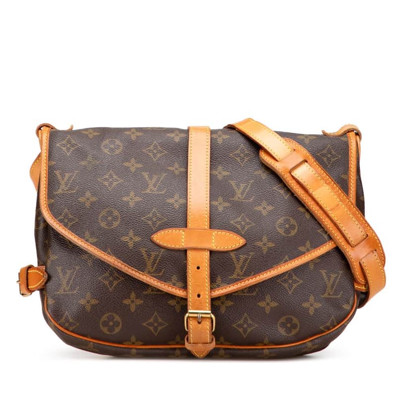 Louis Vuitton Monogram Saumur 30 Brown Canvas Good condition - Front View