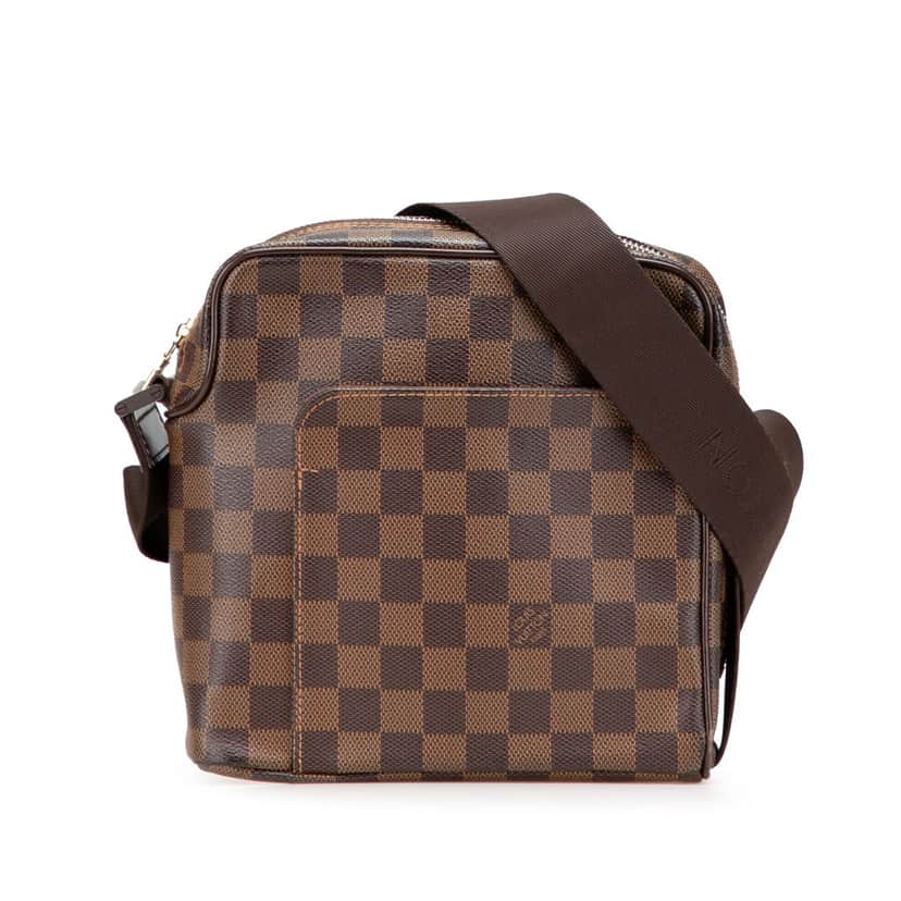 Louis Vuitton Damier Ebene Olav PM Brown Canvas Good condition - Front View