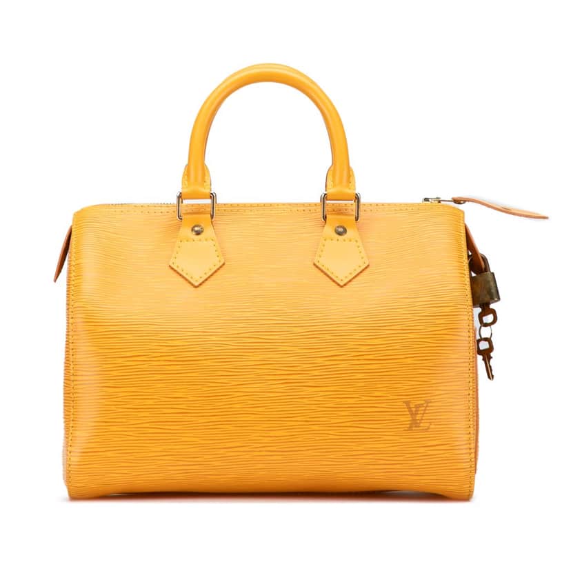 Louis Vuitton Epi Speedy 25 Yellow Leather Good condition - Front View