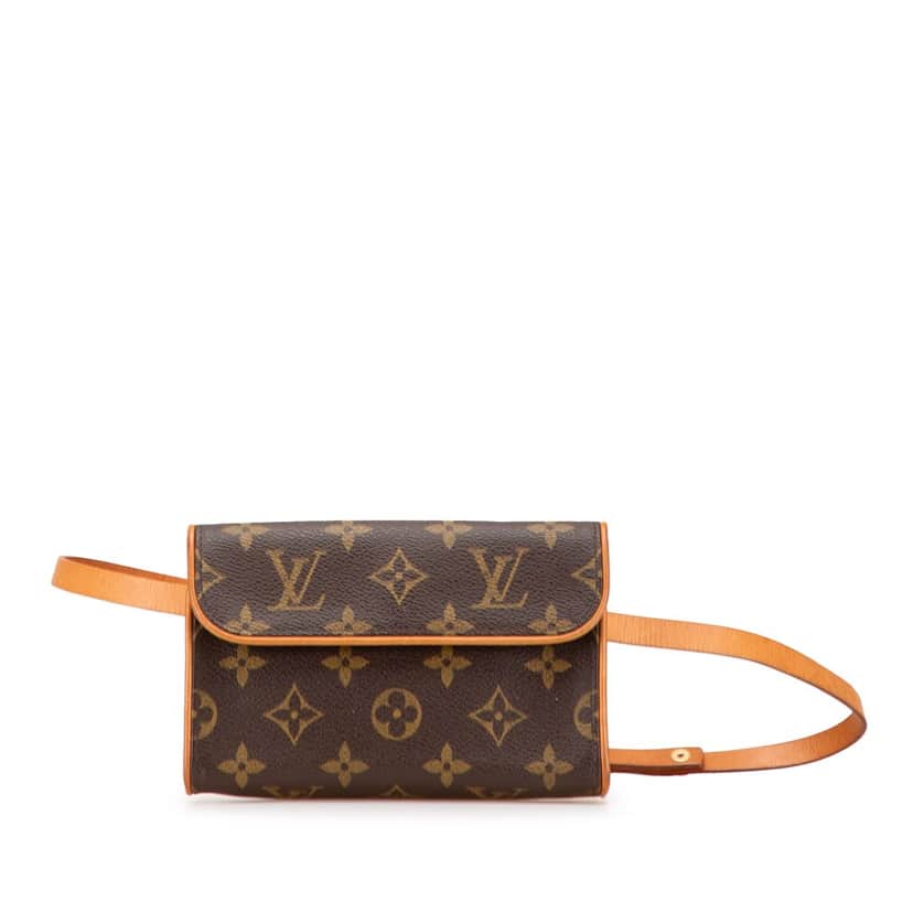 Louis Vuitton Monogram Pochette Florentine Brown Canvas Good condition - Front View