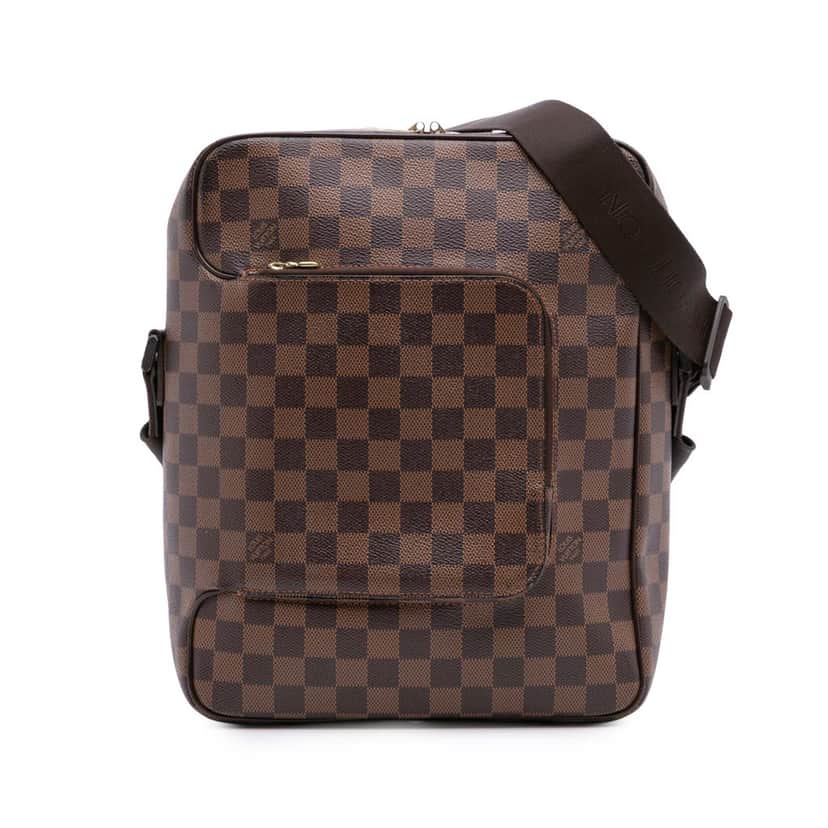 Louis Vuitton Damier Ebene Olav MM Brown Canvas Good condition - Front View