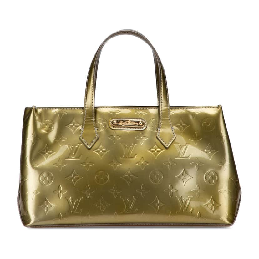 Louis Vuitton Monogram Vernis Wilshire PM Green Leather Good condition - Front View