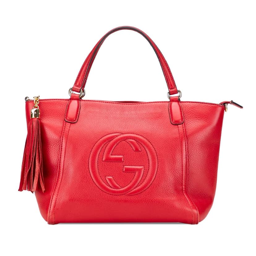 Gucci Small Leather Soho Cellarius Satchel Red Leather Good condition - Front View
