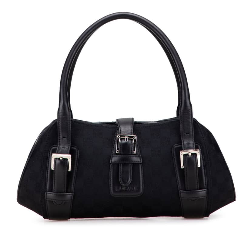 Loewe Anagram Canvas Senda Handbag Black Canvas Good condition - Front View