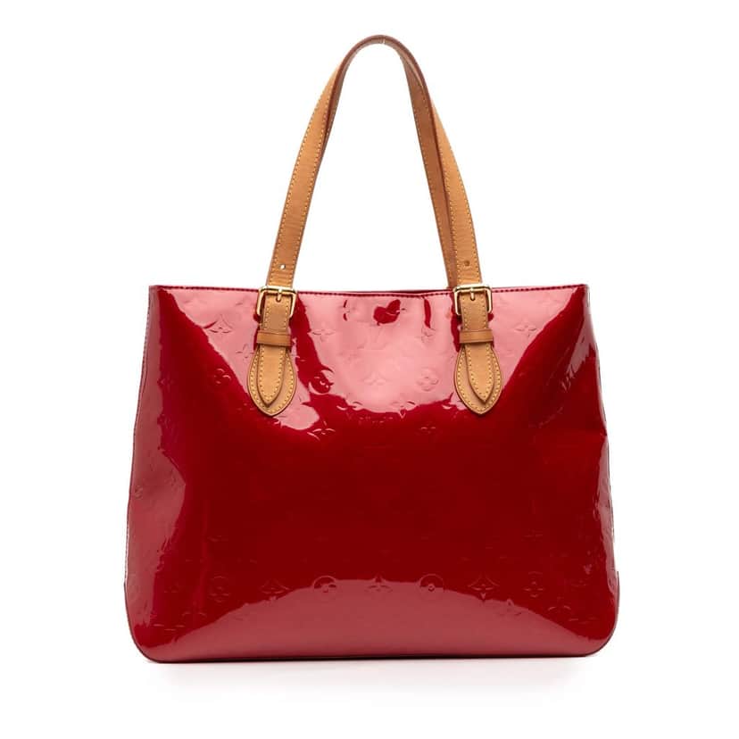Louis Vuitton Monogram Vernis Brentwood Red Leather Good condition - Front View