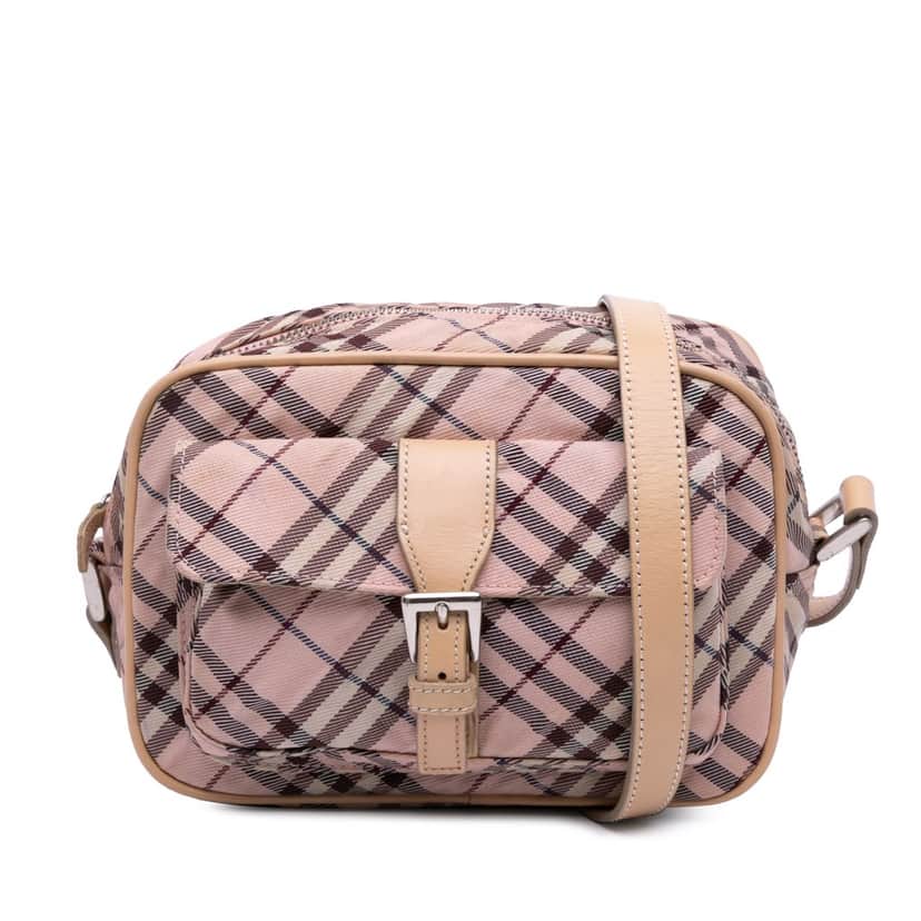 Burberry Nova Check Canvas Crossbody Pink Canvas Good condition - Front View