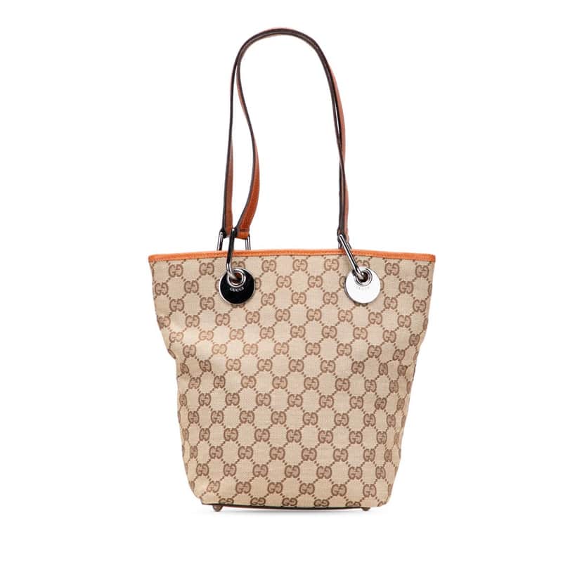 Gucci GG Canvas Eclipse Tote Brown Canvas Good condition - Front View