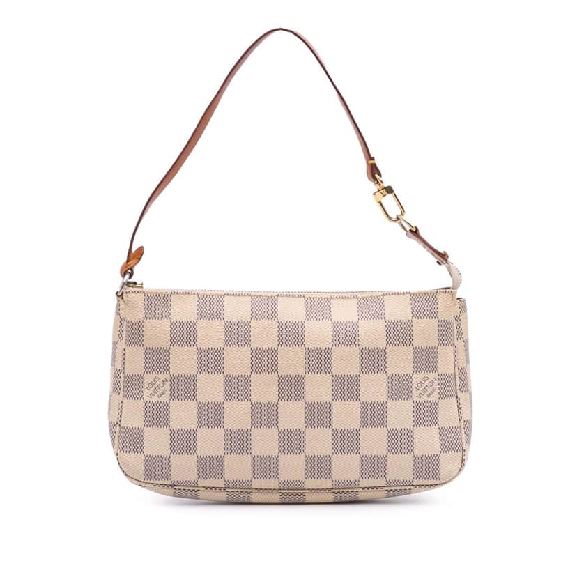 Louis Vuitton Damier Azur Pochette Accessoires White Canvas Good condition - Front View