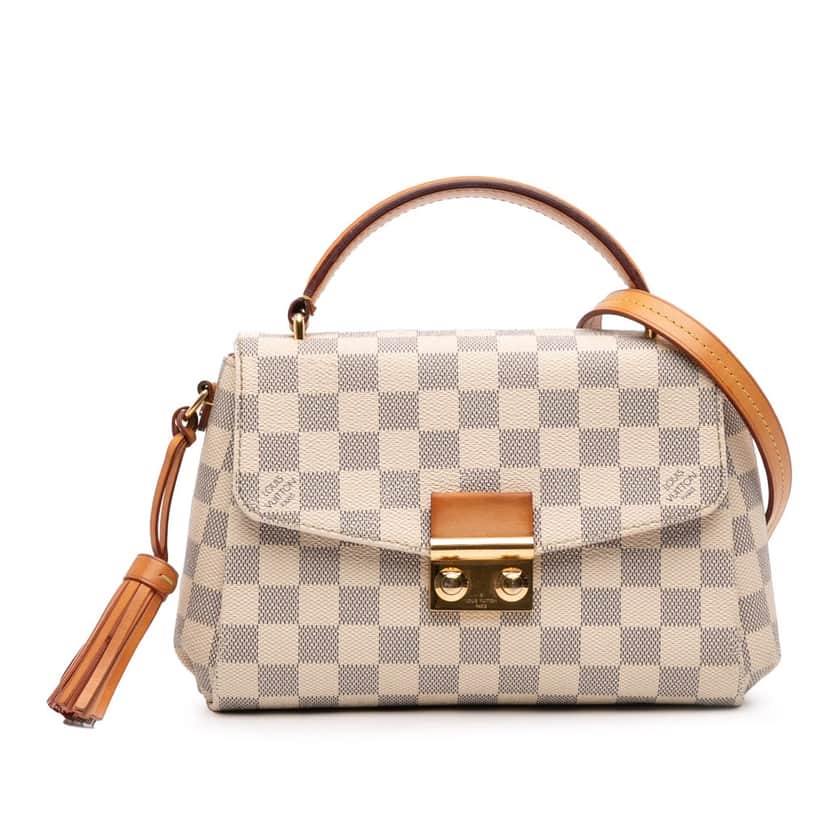 Louis Vuitton Damier Azur Croisette White Canvas Good condition - Front View