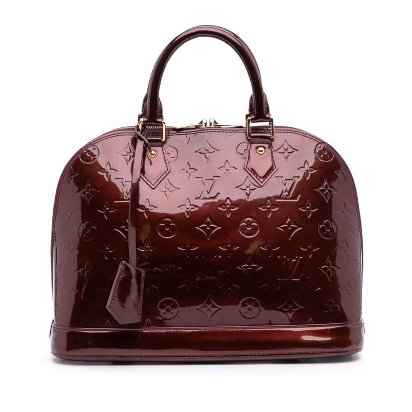 Louis Vuitton Monogram Vernis Alma PM Red Leather Good condition - Front View