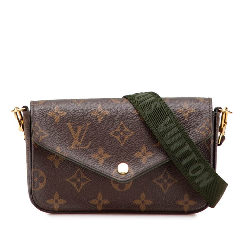 Louis Vuitton Monogram Felicie Strap And Go Brown Canvas Good condition - Front View
