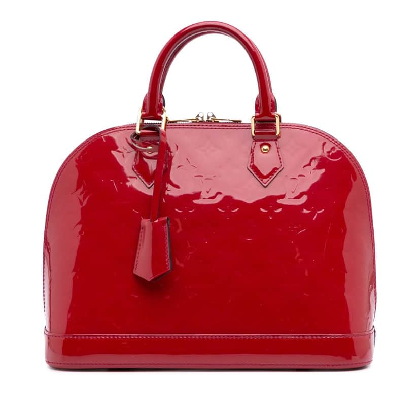 Louis Vuitton Monogram Vernis Alma PM Red Leather Good condition - Front View