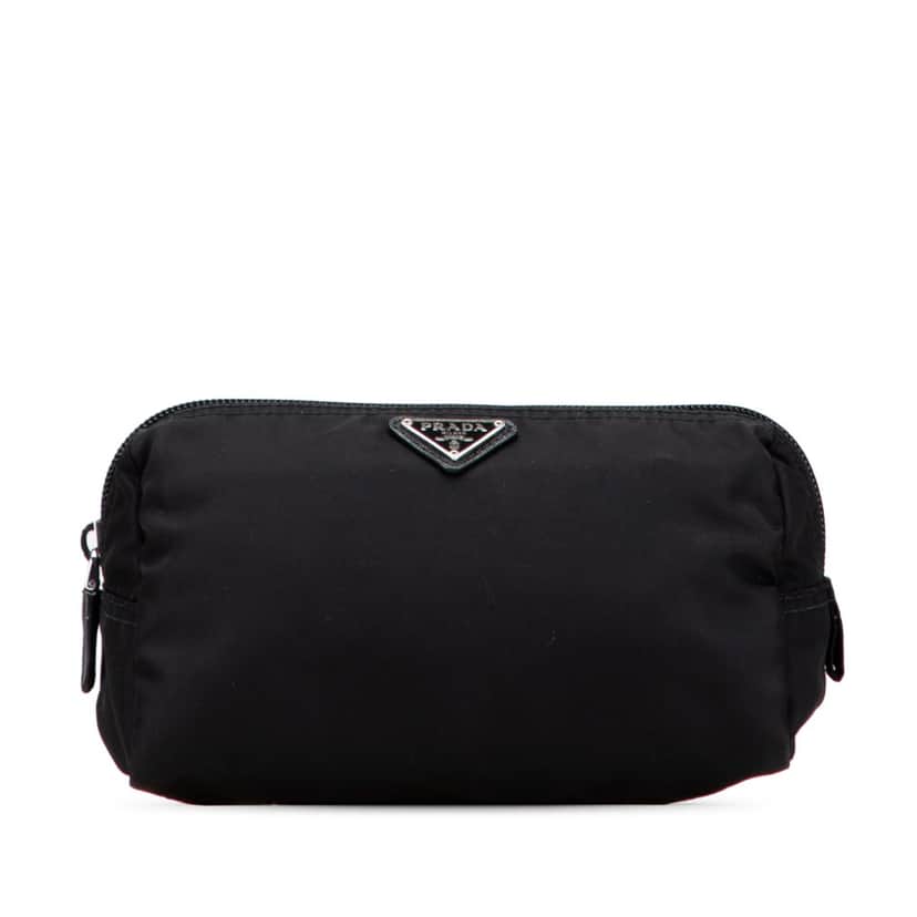 Prada Tessuto Cosmetic Pouch Black Good condition - Front View