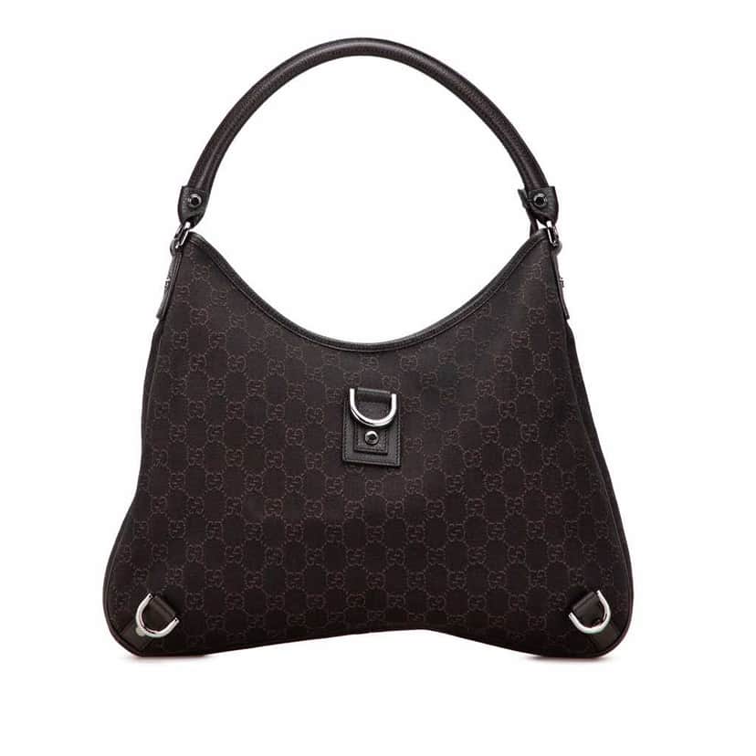 Gucci GG Denim Abbey D Ring Shoulder Bag Brown Denim Good condition - Front View